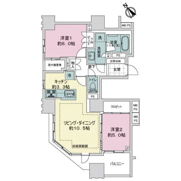 ライオンズ東京三ノ輪レジデンス 間取図