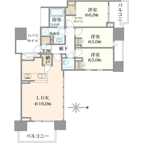 シティタワー所沢クラッシィ 間取図