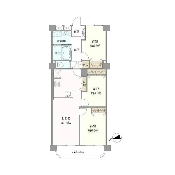 ロイヤルハイツあべの 間取図
