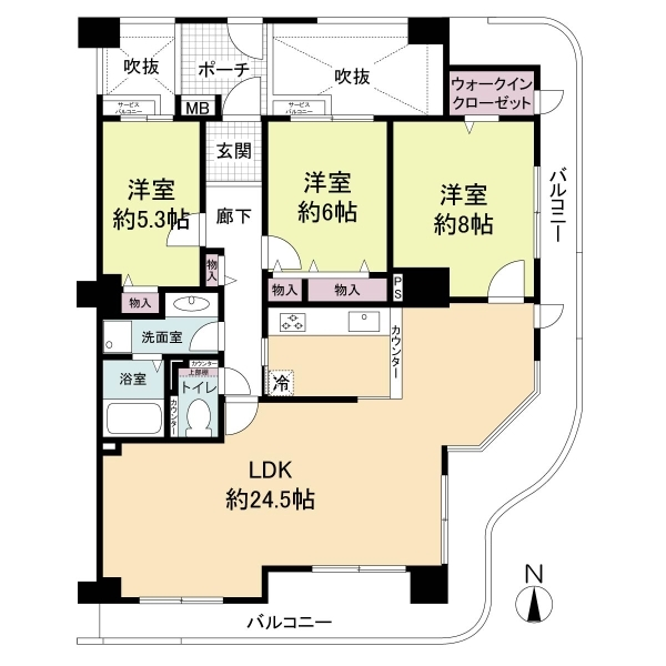 エステスクエア・アクロス大日 間取図