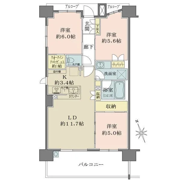 ザ・パークハウス一之江 間取図