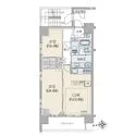 ブリリア浅草橋 ３階部分／西向き角部屋／６６．３６平米（別途トランクルーム面積０．４０平米）／２ＬＤＫ