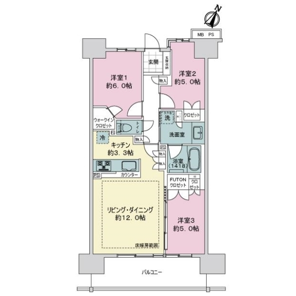 ライオンズ北浦和ステーションレジデンス 間取図