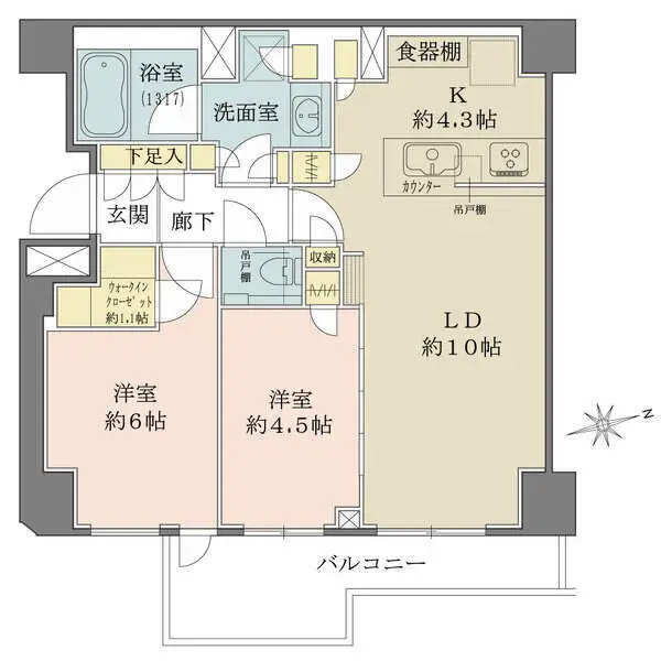 パークホームズ三鷹ザレジデンス 間取図