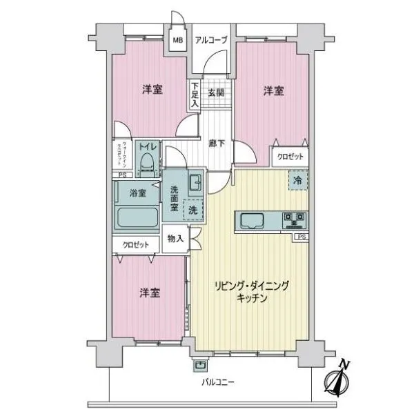 プレサンス神戸和田岬ステーションフロント 間取図