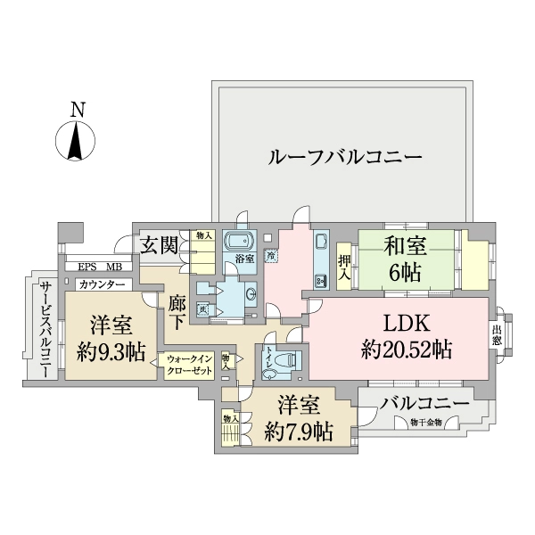三ツ沢ガーデン山ヒルズ 間取図