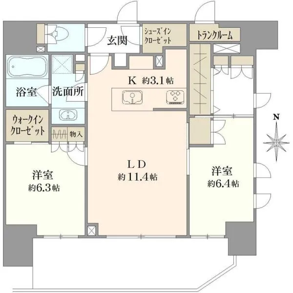 グランリビオ芝大門 間取図