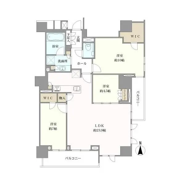 プラウドタワー栄 間取図