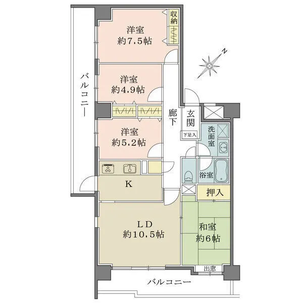 津田沼ハイライズ 間取図