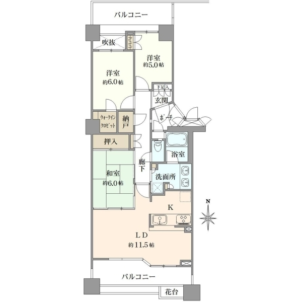 ザ・ガーデンハウス武蔵野 間取図