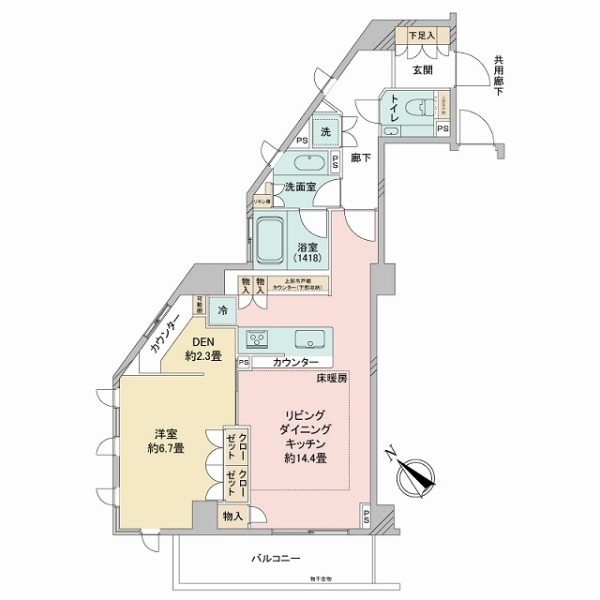サンクタス文京大塚アヴァンテラス 間取図