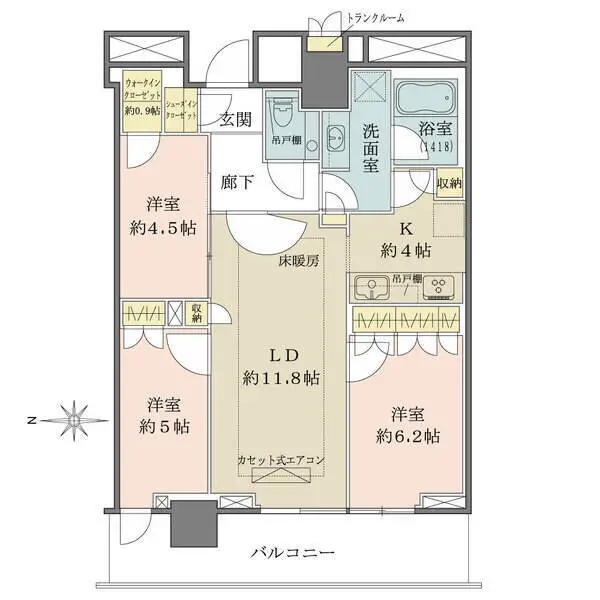 ザ・パークハウス晴海タワーズティアロレジデンス 間取図