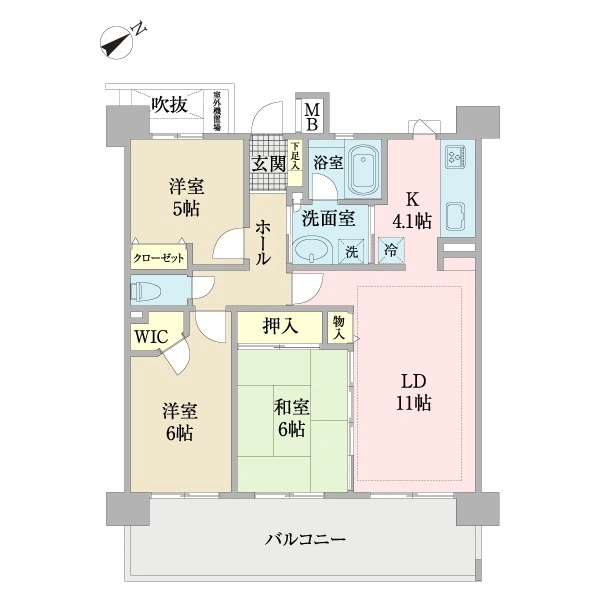 コスモ浦安ウィングコート 間取図