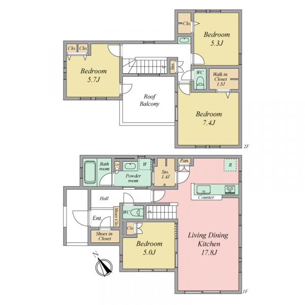 稲城市坂浜４丁目 間取図