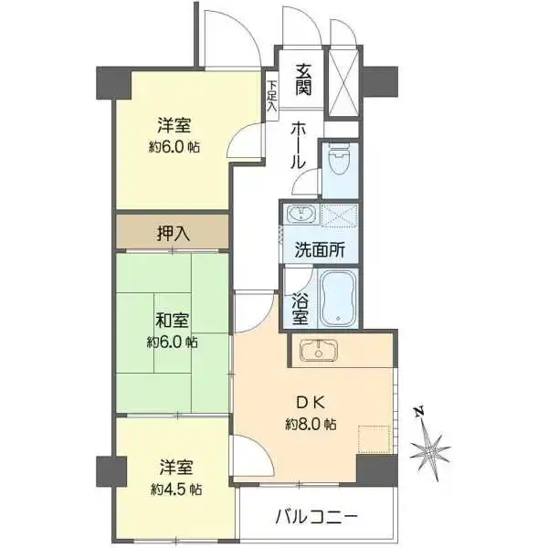 ニューライフ高麗橋 間取図