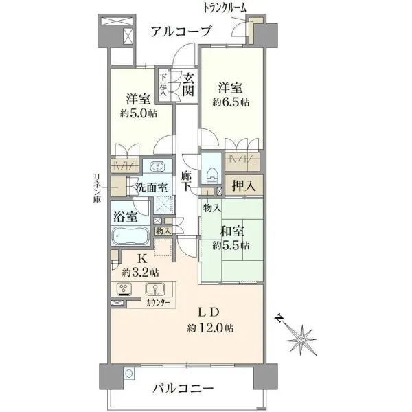 リライズガーデン西新井スカイレジデンス 間取図