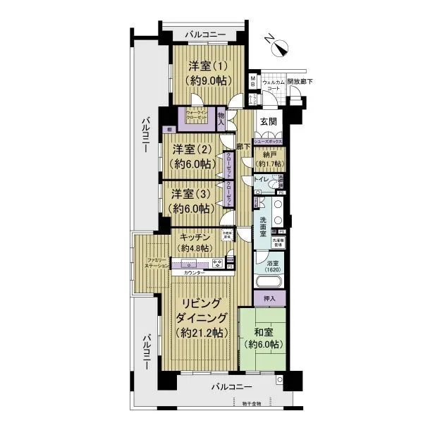 シーガーデン新浦安A棟 間取図
