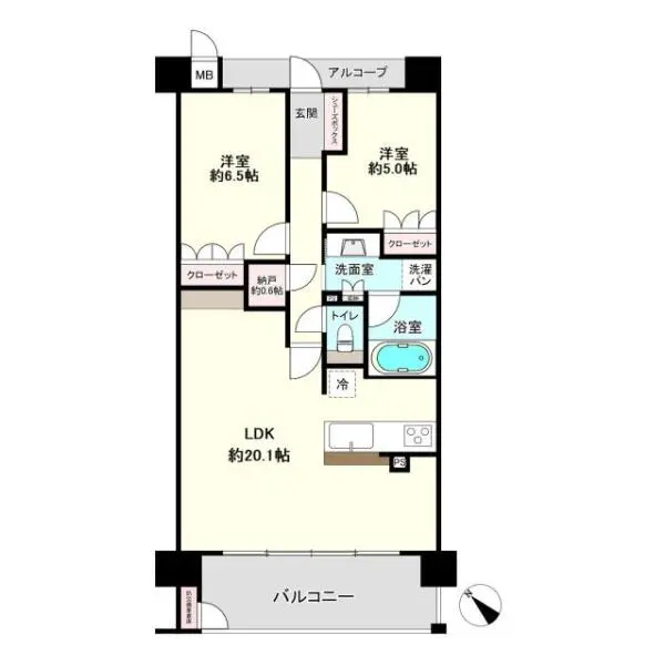 レジェイド西宮北口樋ノ口町 間取図