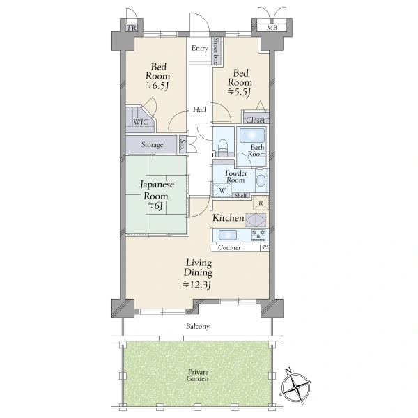 ベルシャトゥ新鎌ヶ谷 間取図