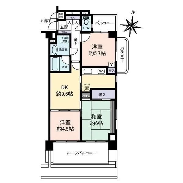 グリーンパーク東綾瀬III 間取図