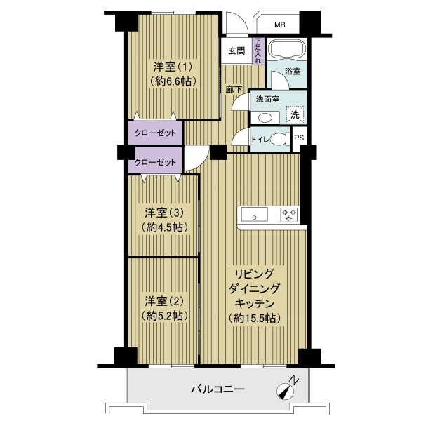 船橋ファミリータウン２号棟 間取図