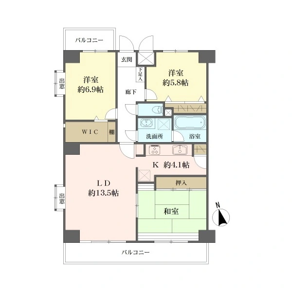 ライオンズマンション津田沼第６ 間取図