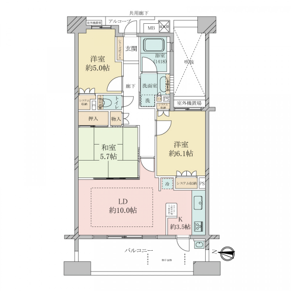 パークホームズ福島エルグレース 間取図