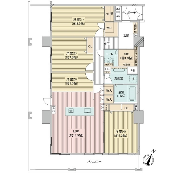 ウェルブ六甲道１番街 間取図