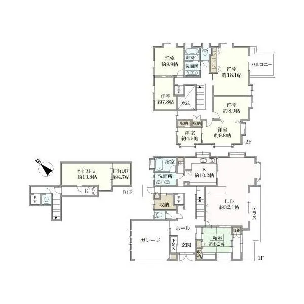 多摩市桜ヶ丘１丁目 間取図
