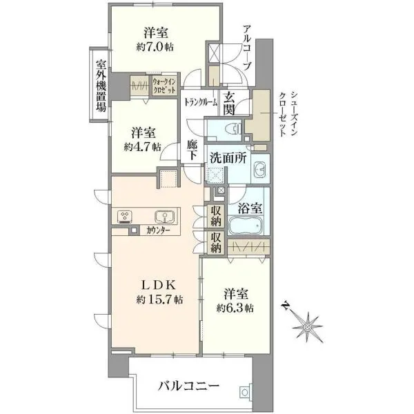 プラウド新小岩親水公園 間取図