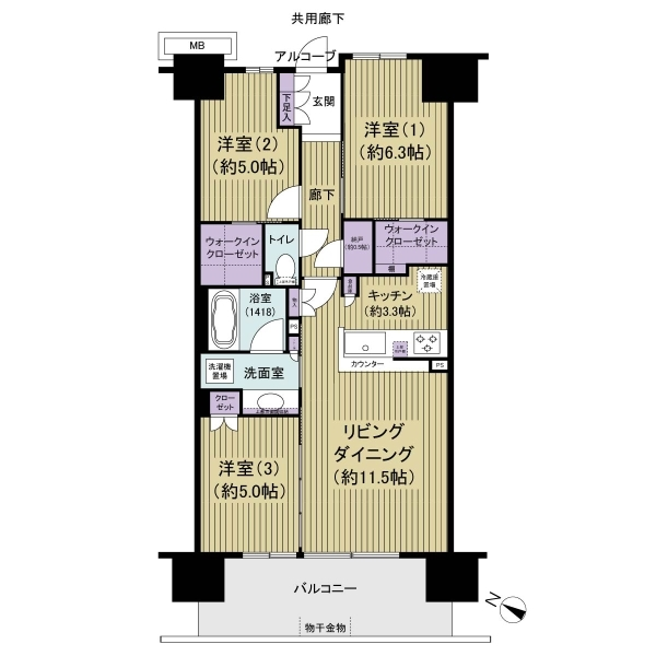 シティテラス松戸 間取図