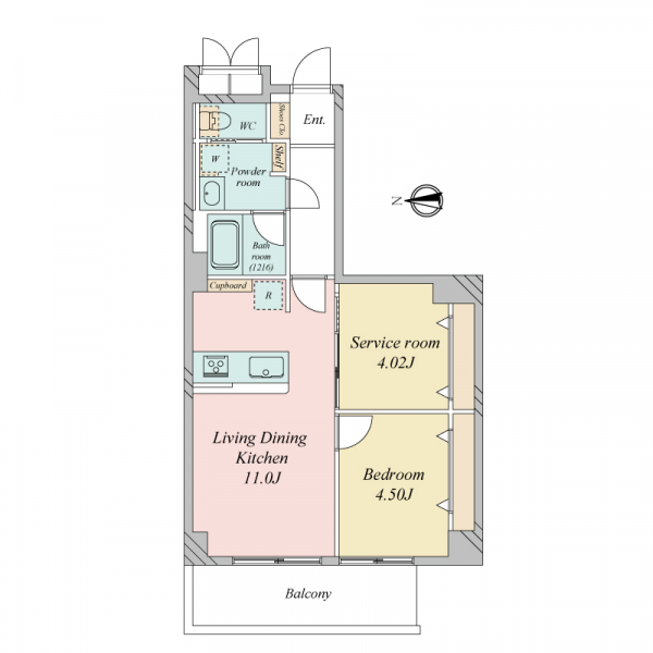 マンション中野氷川台 間取図