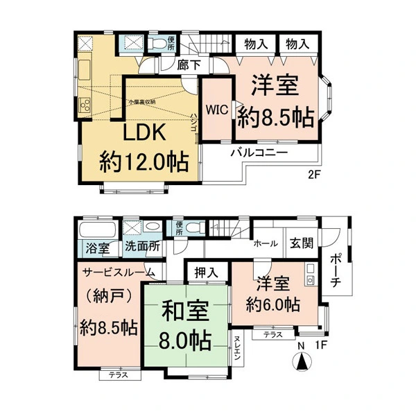 松戸市上本郷 間取図
