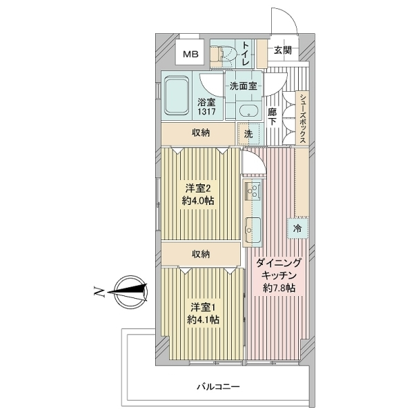 秀和大岡山レジデンス 間取図