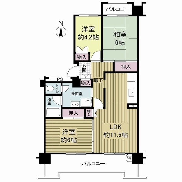 リバーサイドほんじょう 間取図