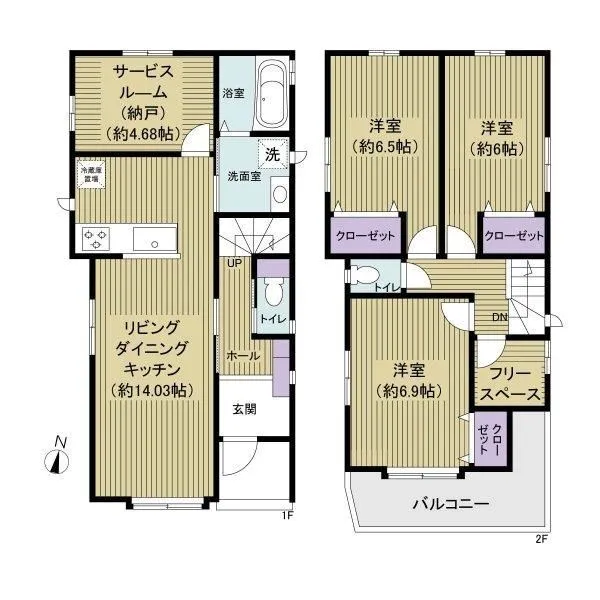 足立区伊興１丁目 間取図