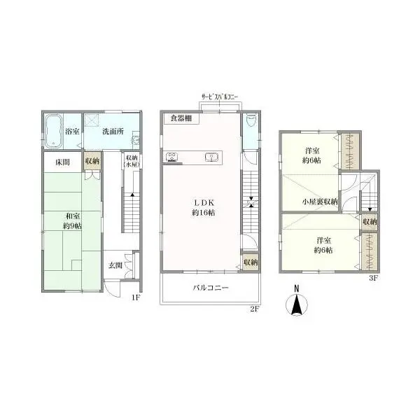 京都市北区紫竹東桃ノ本町 間取図