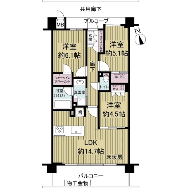 ガーデンパレス吹田千里丘Ｄｅｌｉｇｈｔ 間取図
