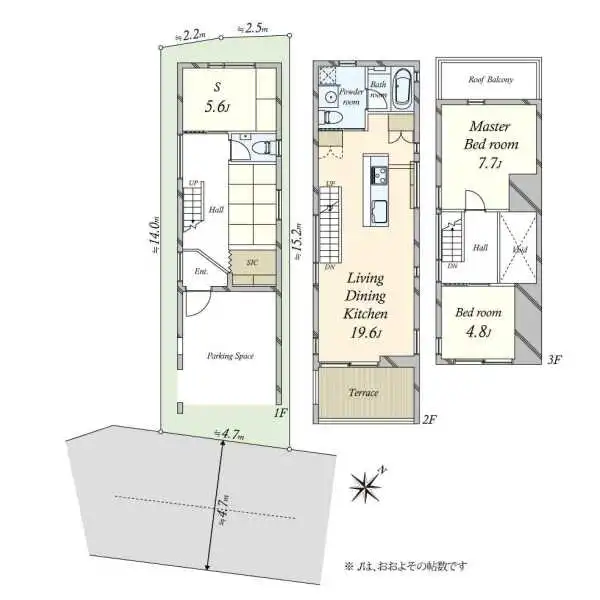 目黒区大岡山１丁目 間取図