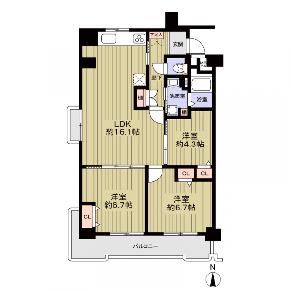 京都四条グランドハイツ 間取図