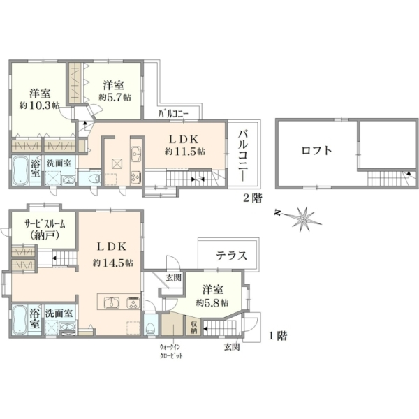 練馬区大泉学園町７丁目 間取図