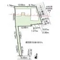 藤沢市川名 敷地と建物配置図