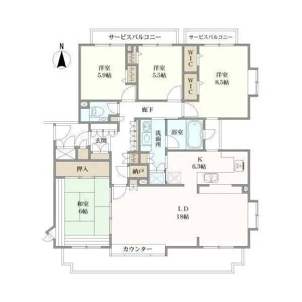 パークハウス南山 間取図