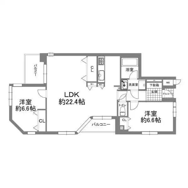 パレシェール苦楽園北夙川通り 間取図