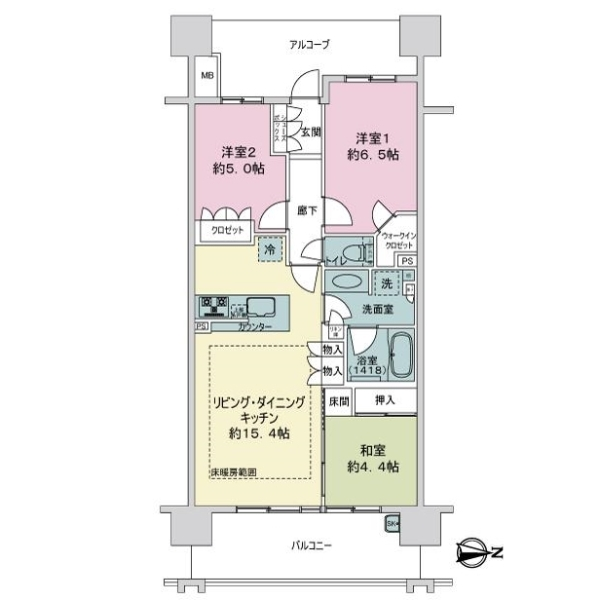 クレヴィアタワー神戸ハーバーランド 間取図