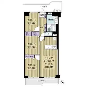 72.00m2　3LDK