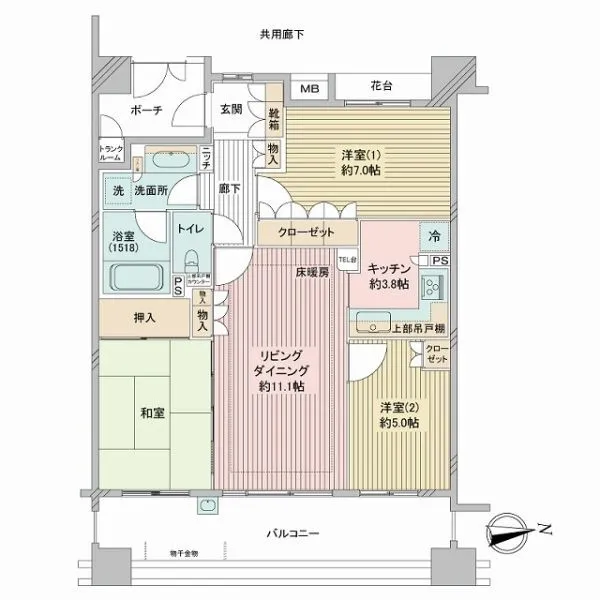 プラウド戸田公園フィールド 間取図