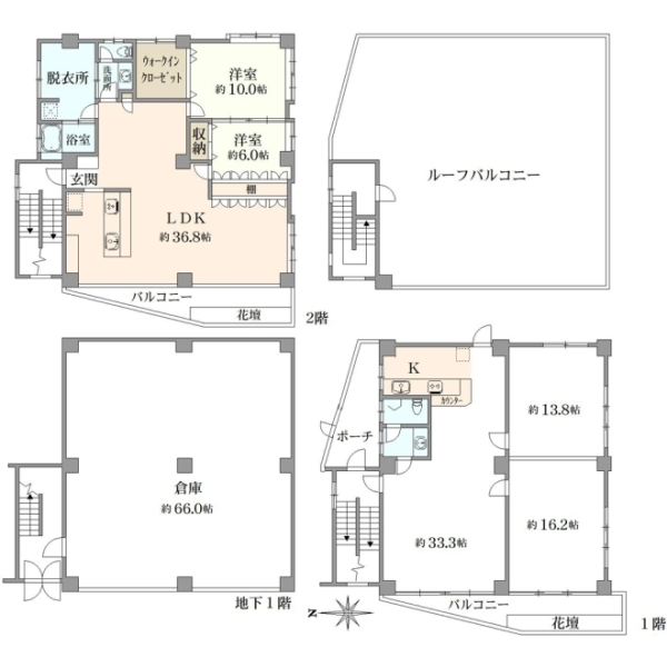 板橋区成増５丁目 間取図