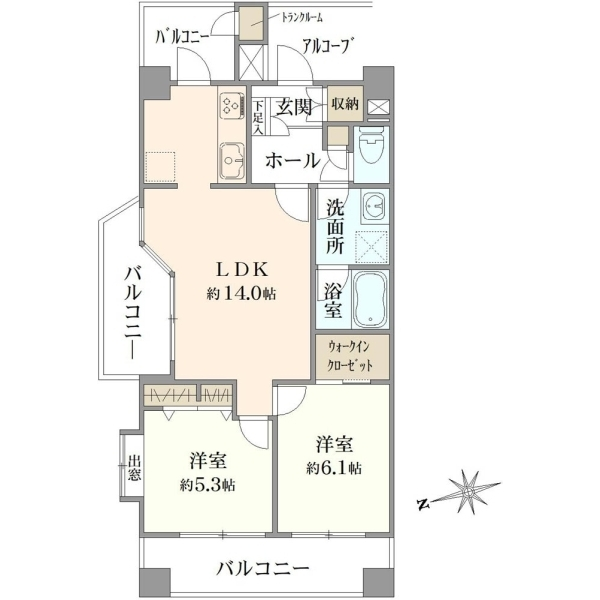 ベルクレール亀有 間取図