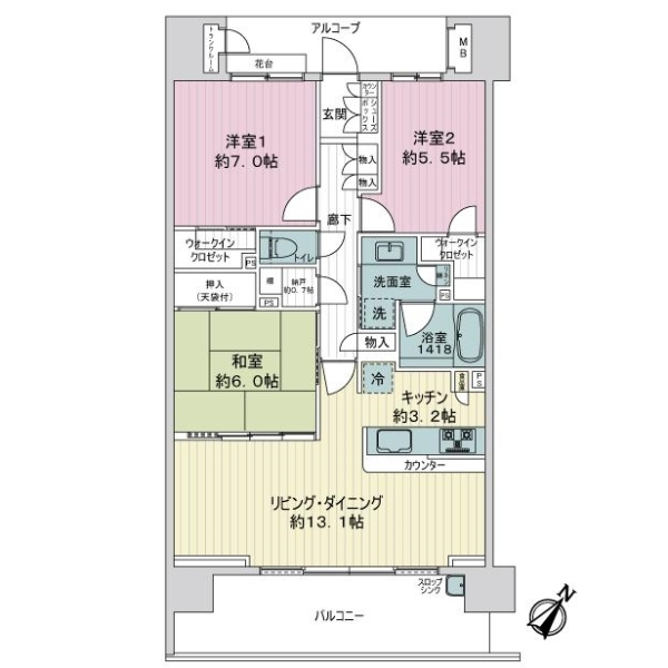 フォートンヒルズＣ棟 間取図